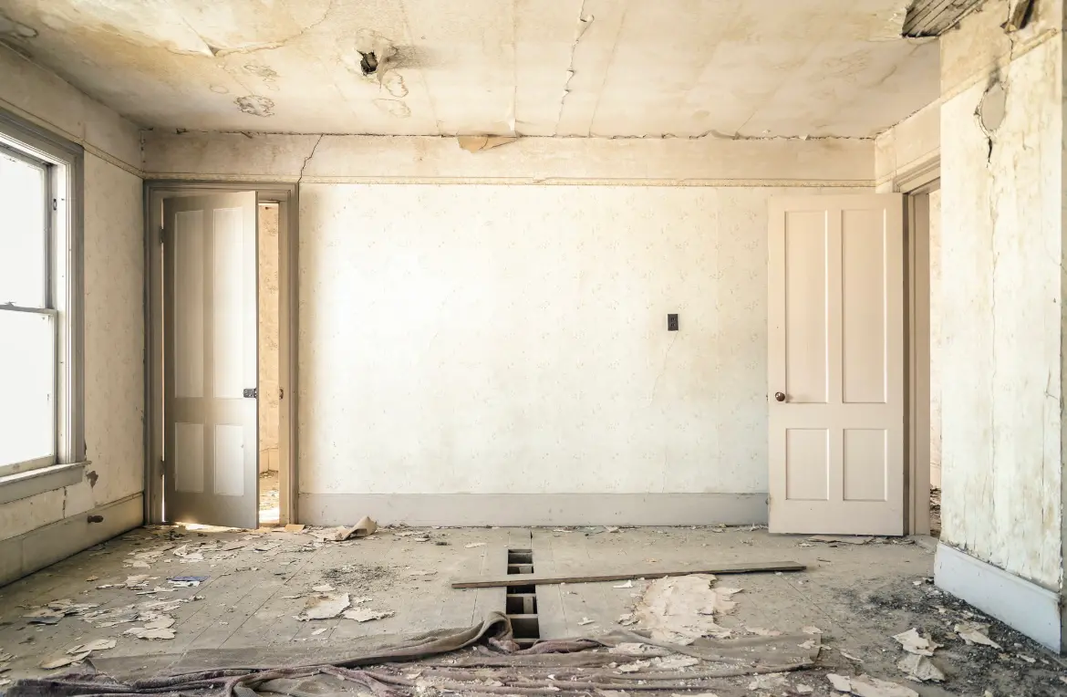 Waste disposal crew managing a cleanout project in Combee Settlement